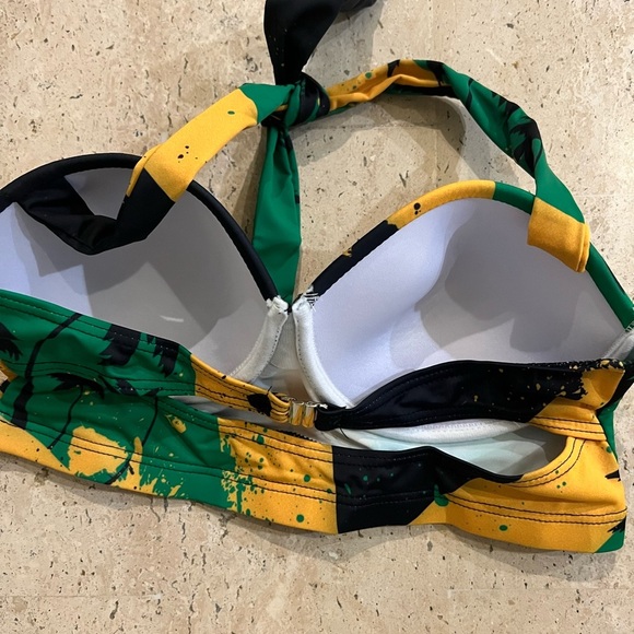 Salabomia  2Piece Women Bikini Set Halter Top, High Waist Tummy Control Swimsuit - Picture 7 of 8